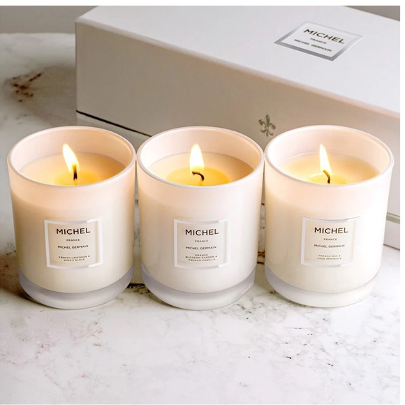 Michel Germain Scented France Soy Candle Set Of 3 New In Sealed Box 3oz/140g ea - Picture 3 of 8
